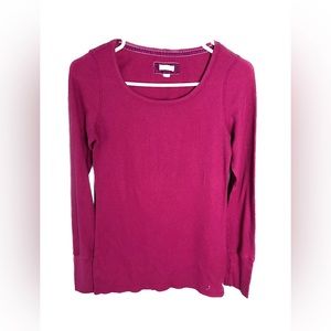 aerie Long Sleeve Thermal T Shirt Pink Women's Size Medium